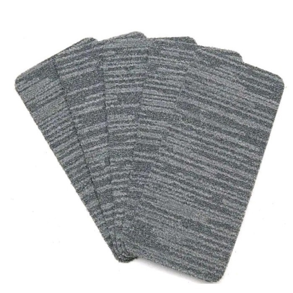 13 Pack Peel and Stick Greyscale Indoor/Outdoor 8 in. x 18 in. Stair Treads